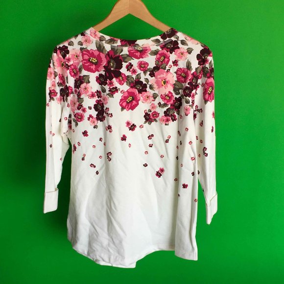 Karen Scott Sport Floral top - Picture 4 of 6